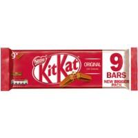 Nestlé KITKAT Original Chocolate Bar No Artificial Colours, Flavours or Preservatives 20.7g Pack of 9
