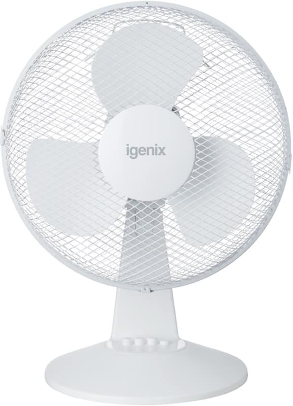 igenix Desk Fan Main 3 Speeds 47 cm White DF1210 30.4 cm