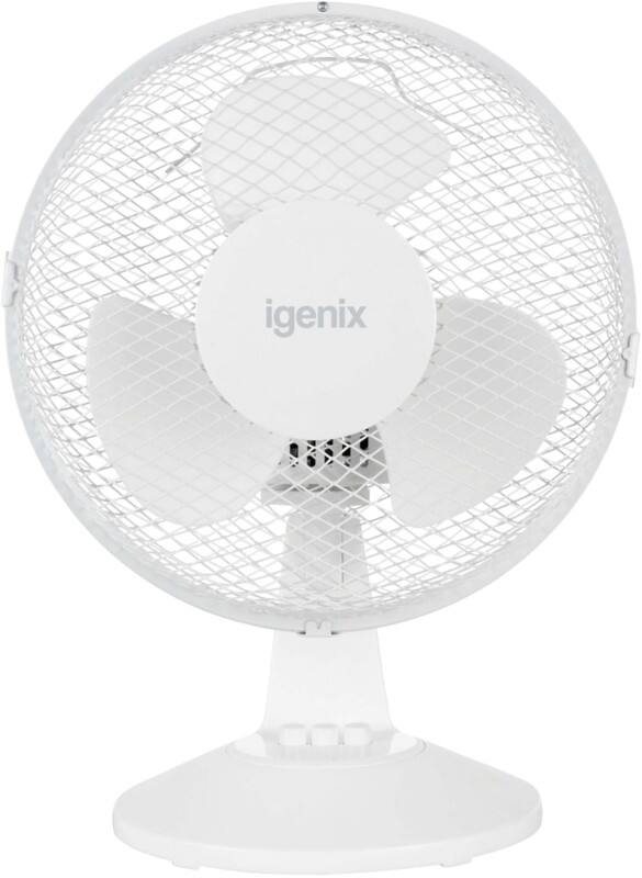 igenix Desk Fan Main 2 Speeds 39 cm White DF9010 22.86 cm