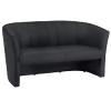 dynamic Twin Tub Reception Sofa 2 Seater with Armrest Neo Black