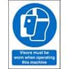Mandatory Sign Visors vinyl Blue, White 30 x 20 cm