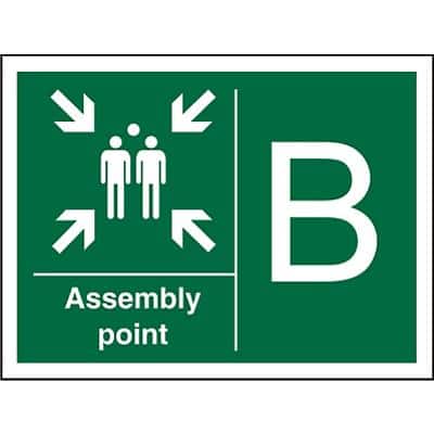 Safe Procedure Sign Assembly Point B Vinyl 40 x 60 cm
