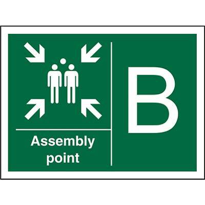 Safe Procedure Sign Assembly Point B Plastic 20 x 30 cm