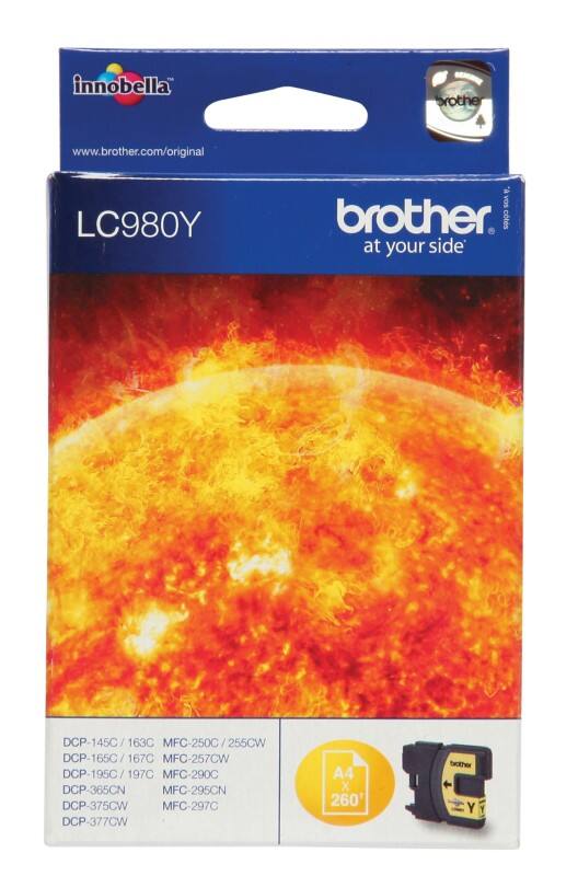 Brother LC980Y Original Ink Cartridge Yellow