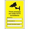 Warning Sign Under CCTV Plastic 60 x 40 cm
