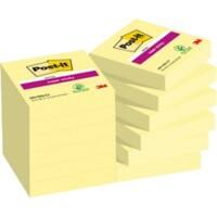 Post-it Super Sticky Notes 47.6 x 47.6 mm Canary Yellow Square 12 Pads of 90 Sheets
