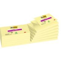 Post-it Super Sticky Z-Notes 127 x 76 mm Canary Yellow 12 Pads of 90 Sheets
