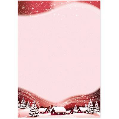 Sigel Silent Night Christmas Paper A4 90gsm Red 100 Sheets