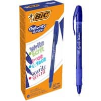 BIC Gel-ocity Illusion Gel Rollerball Pen Medium 0.7 mm Blue Pack of 12