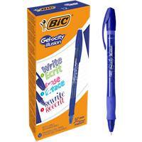 BIC Gel-ocity Illusion Rollerball Pen Medium 0.7 mm Blue Pack of 12