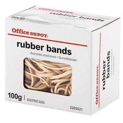 Office Depot Rubber Bands 120 mm Beige 100 g