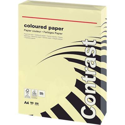 Office Depot A4 Coloured Paper Yellow 160 gsm Smooth 250 Sheets