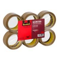 Scotch Packaging Tape Heavy 50mm x 66m Brown 6 Rolls