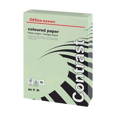 Office Depot Coloured Paper A4 160gsm Green 250 Sheets