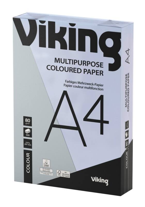 Viking A4 Coloured Paper Lilac 80 gsm Smooth 500 Sheets