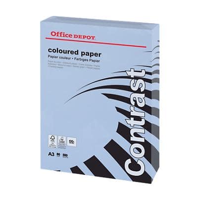 Office Depot A3 Coloured Paper Lilac 80 gsm Smooth 500 Sheets