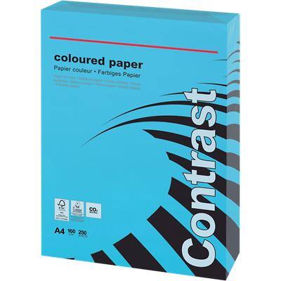 Office Depot Coloured Paper A4 160gsm Intense Blue 250 Sheets