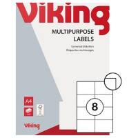 Viking Multipurpose Label 3225330 Yes Special format White 105 x 74 mm 100 Sheets of 8 Labels
