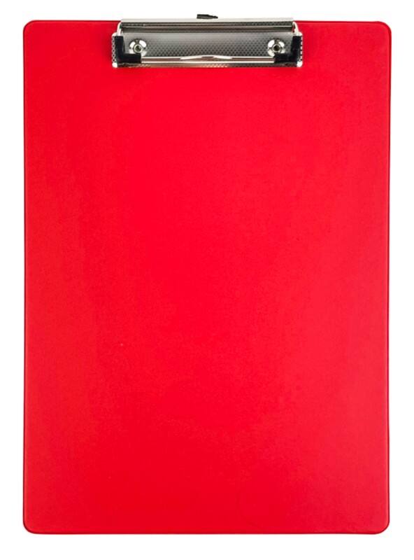 Viking Clipboard A4, Foolscap Cardboard, Plastic Red Portrait