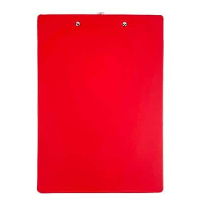 Viking Clipboard A4, Foolscap Cardboard, PVC (Polyvinyl Chloride) Red Portrait