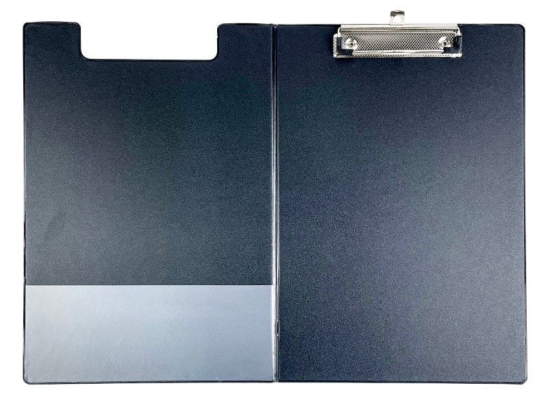 Viking Foldover Clipboard A4, Foolscap Plastic Black Portrait