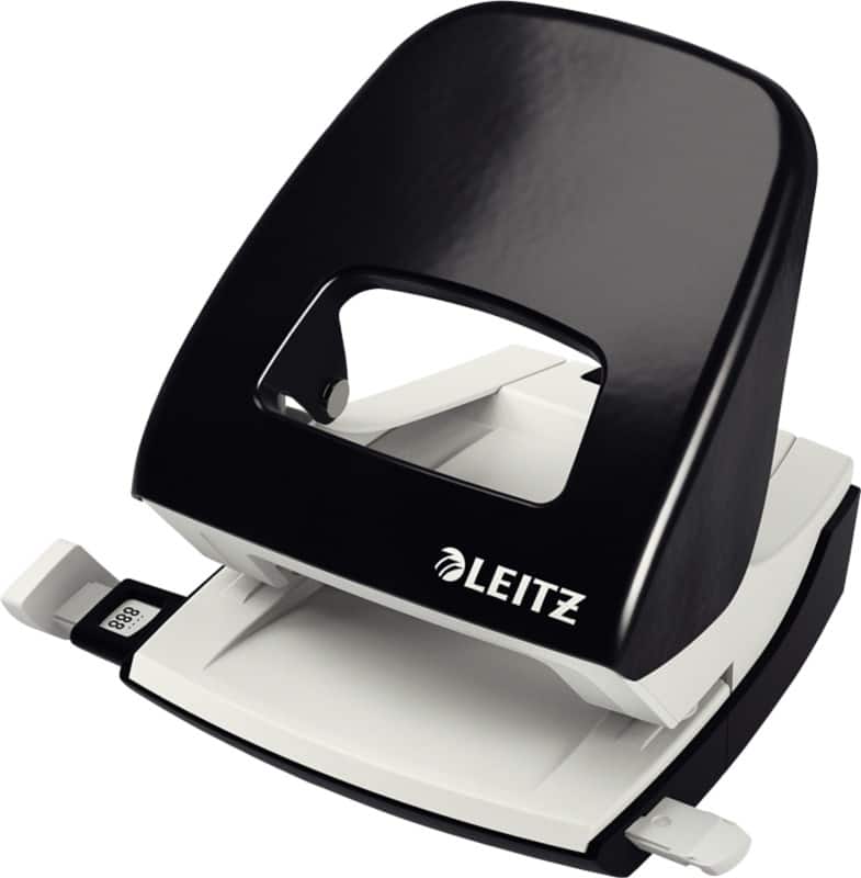 Leitz WOW NeXXt 2 Holes Hole Punch Metal 30 Sheets 5008 Black