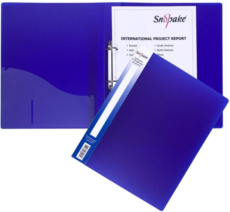 Snopake Executive 25 mm Ring Binder PP (Polypropylene) A4 2 Rings Blue