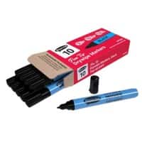 Show-me Drywipe Pen Black Fine Bullet Pack of 10