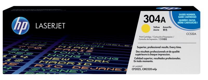 HP 304A Original Toner Cartridge CC532A Yellow