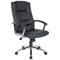 Realspace Permanent Contact Executive Chair with Armrest and Adjustable Seat Rotterdam Bonded Leather Black