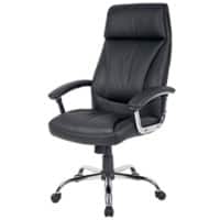 Realspace Executive Chair Permanent Contact Bonded leather Fixed Armrest Height-adjustable Seat Black 110 kg Prague