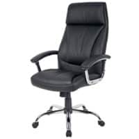 Realspace Permanent Contact Executive Chair with Armrest and Adjustable Seat Prague Bonded Leather Black