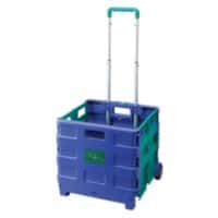 Platform Trolley Foldable Blue, Green 36 x 38.5 x 33 cm