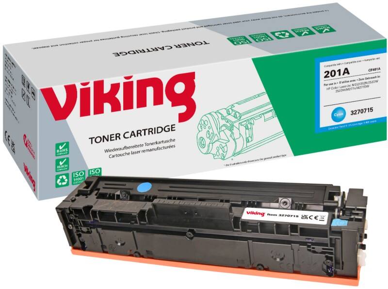Viking 201A Compatible HP Toner Cartridge CF401A Cyan
