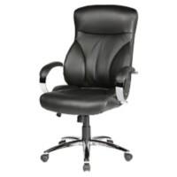 Realspace Permanent Contact Executive Chair with Armrest and Adjustable Seat Oslo Bonded Leather Black