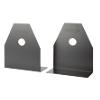 Large Metal Book Ends Black 16.5 x 7.6 x 20.2 cm Pack of 2