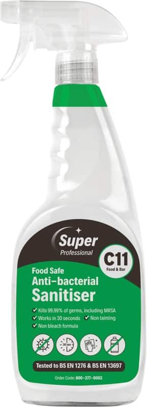 Super Professional Products Antibacterial Surface Cleaner Liquid C11 750 ml Pack of 6
