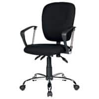 Realspace Synchro Tilt Ergonomic Office Chair with Armrest and Adjustable Seat Atlas Black