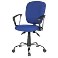 Realspace Atlas Office Chair Synchro Tilt Fabric Fixed Armrest Height-adjustable Seat Blue 110 kg 610 mm