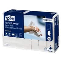Tork Xpress Extra Soft Multifold Hand Towels 100297 - H2 Premium Paper Hand Towels with High-Absorbency - Large, 2-Ply, White - 21 x 100 Sheets
