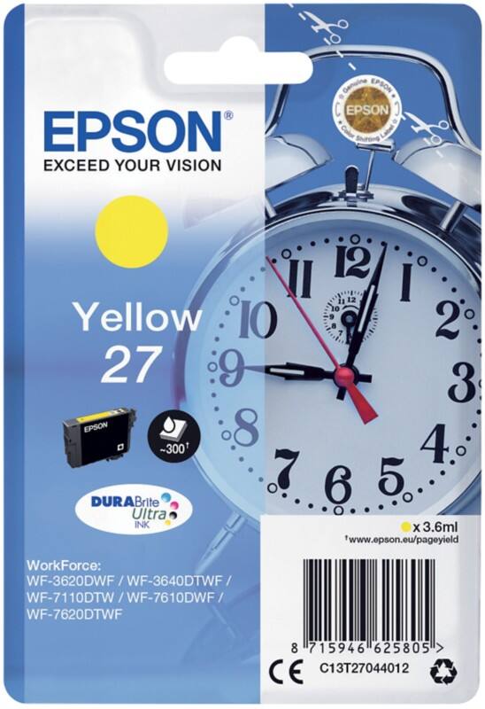 Epson 27 Original Ink Cartridge C13T27044012 Yellow