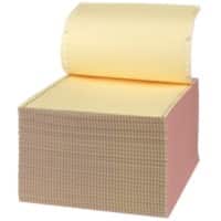Toplist Computer Listing Paper 24.1 x 27.9 cm Perforated 54/50/51 gsm Pink, Yellow, White 700 Sheets