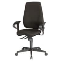 Realspace Office Chair Synchro Tilt Fabric 2D Armrest Height-Adjustable Seat Black 110 kg Eiger