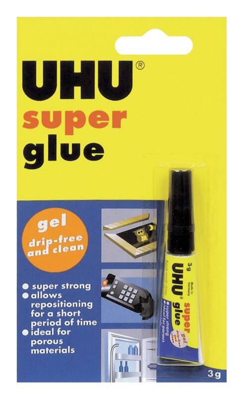 UHU Super Glue Gel Transparent 3g