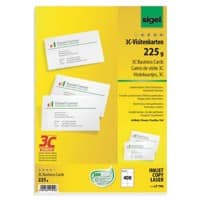 Sigel LP796 Business Cards 85 x 55 mm 225 gsm White Pack of 400