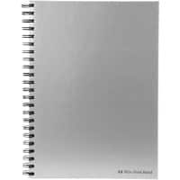 Pukka Pad Notebook Silver A4 Ruled Spiral Bound Cardboard Hardback Silver Perforated 160 Pages 80 Sheets