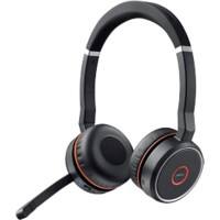 Jabra Evolve 75 UC Wireless Stereo Headset Over the Head With Noise Cancellation and Microphone USB Type A Black