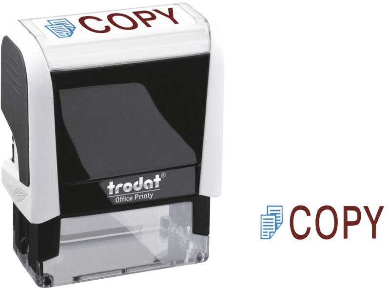 Trodat Printy 4912 Copy Self-Inking Stamp 46 x16mm Blue, Red