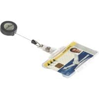 DURABLE Name Badge with Badge Reel and Snap Fastener 801119 90 x 90 mm Pack of 10