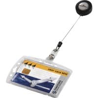 DURABLE Hartbox Name Badge Badge Reel and Snap Fastener 10.5 x 28.5 cm PS (Polystyrene) Pack of 10